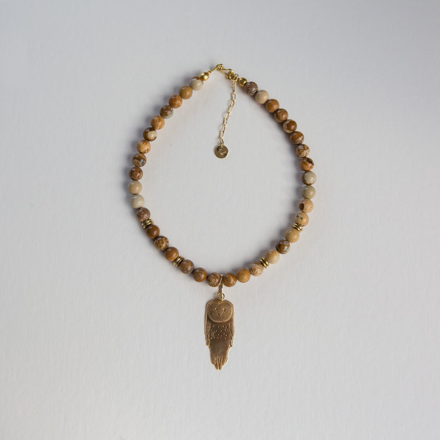 Collar Lechuza Jaspe Paisina