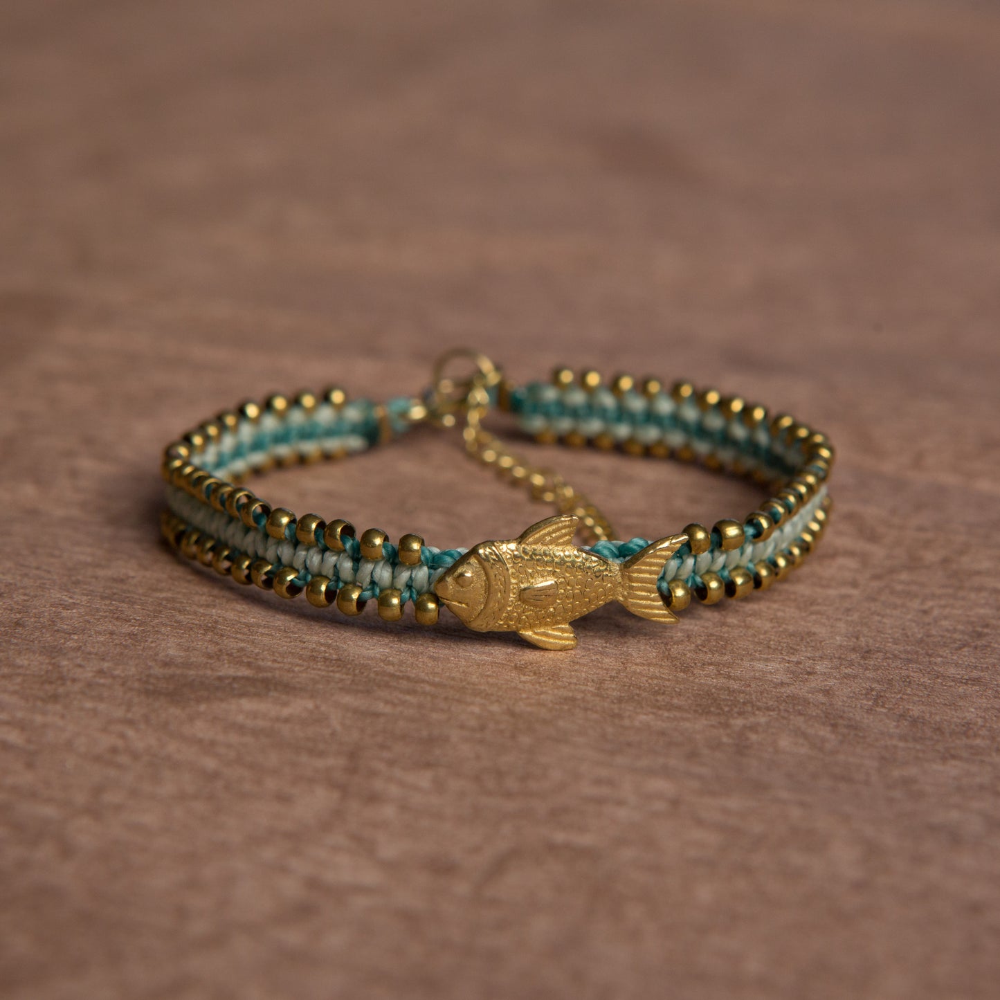 Pulsera Animal Precolombino Pez Turquesa