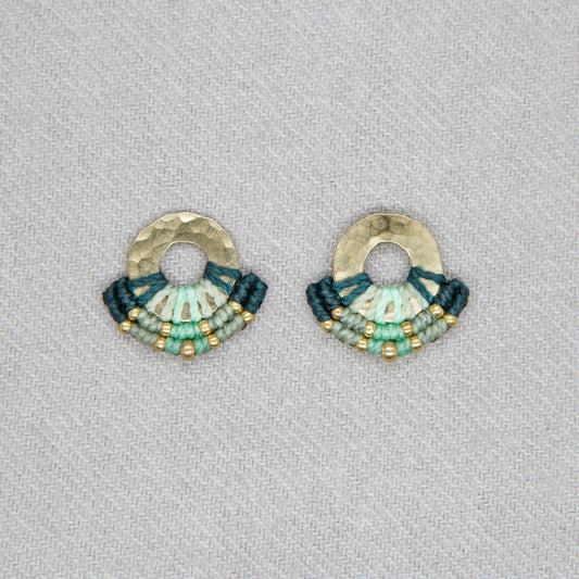 Aro Mini Argolla Bronce Verde Bosque
