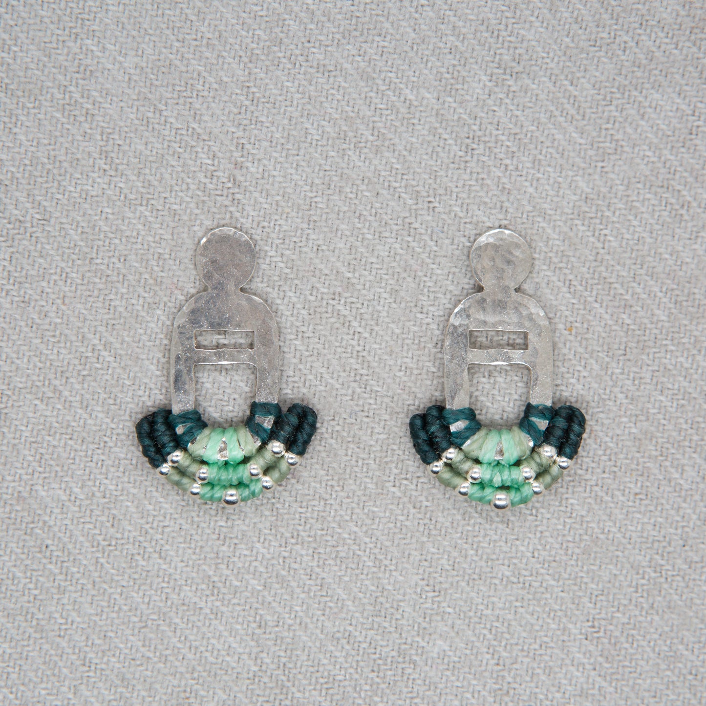 Aro Mini Egipto Plata Verde Bosque
