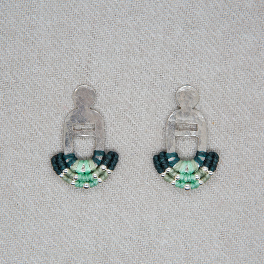Aro Mini Egipto Plata Verde Bosque