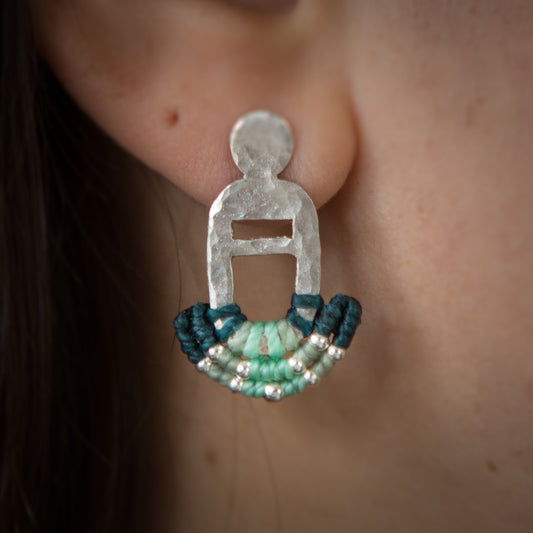 Aro Mini Egipto Plata Verde Bosque