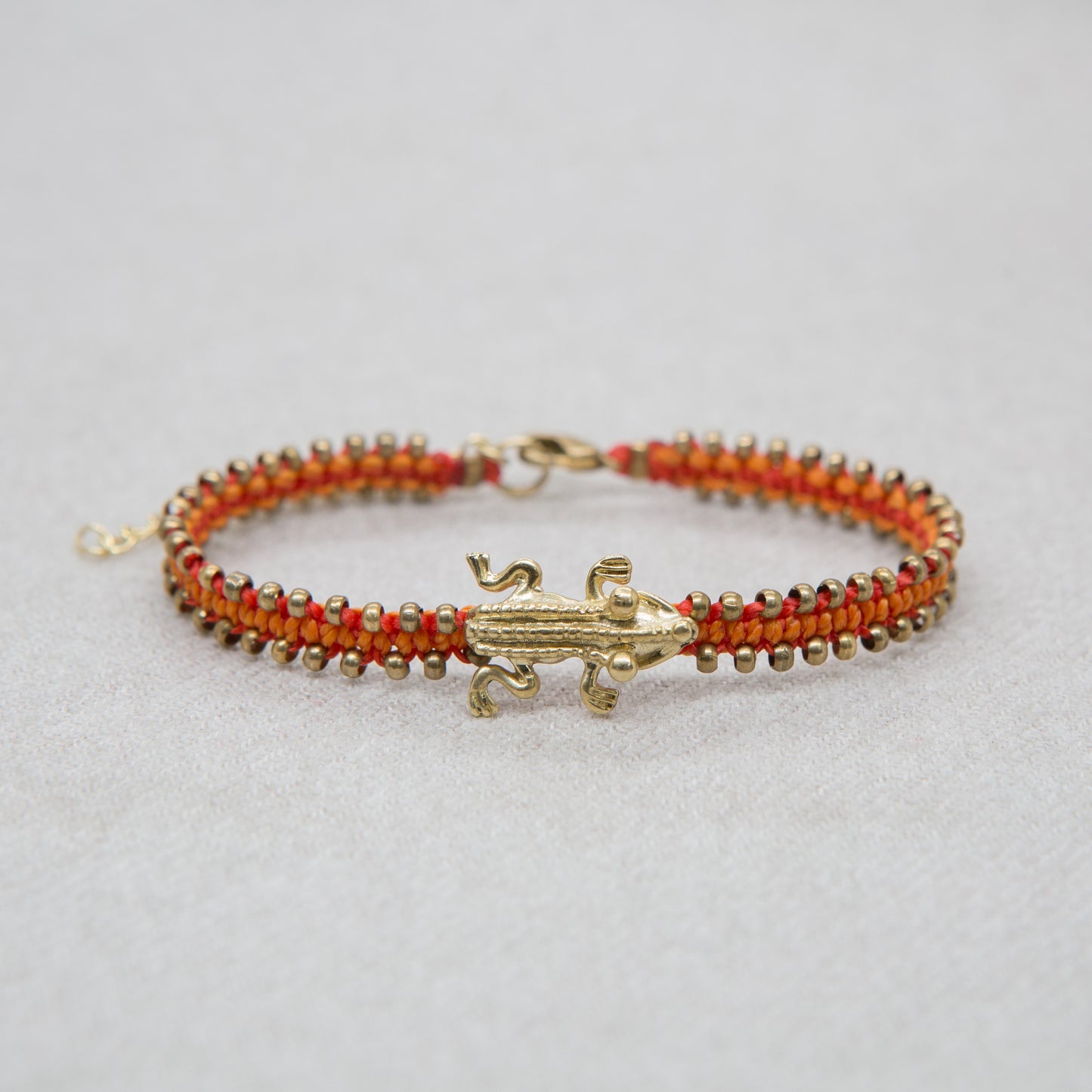 Pulsera Animal Anfibio Precolombino Naranja