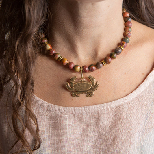 Collar Jaiba Mora Jaspe Picasso