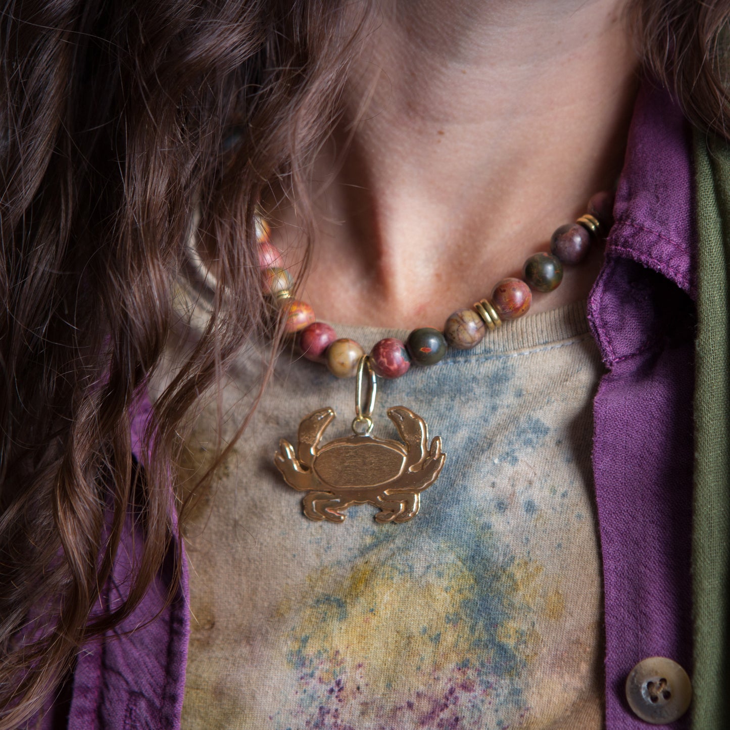 Collar Jaiba Mora Jaspe Picasso