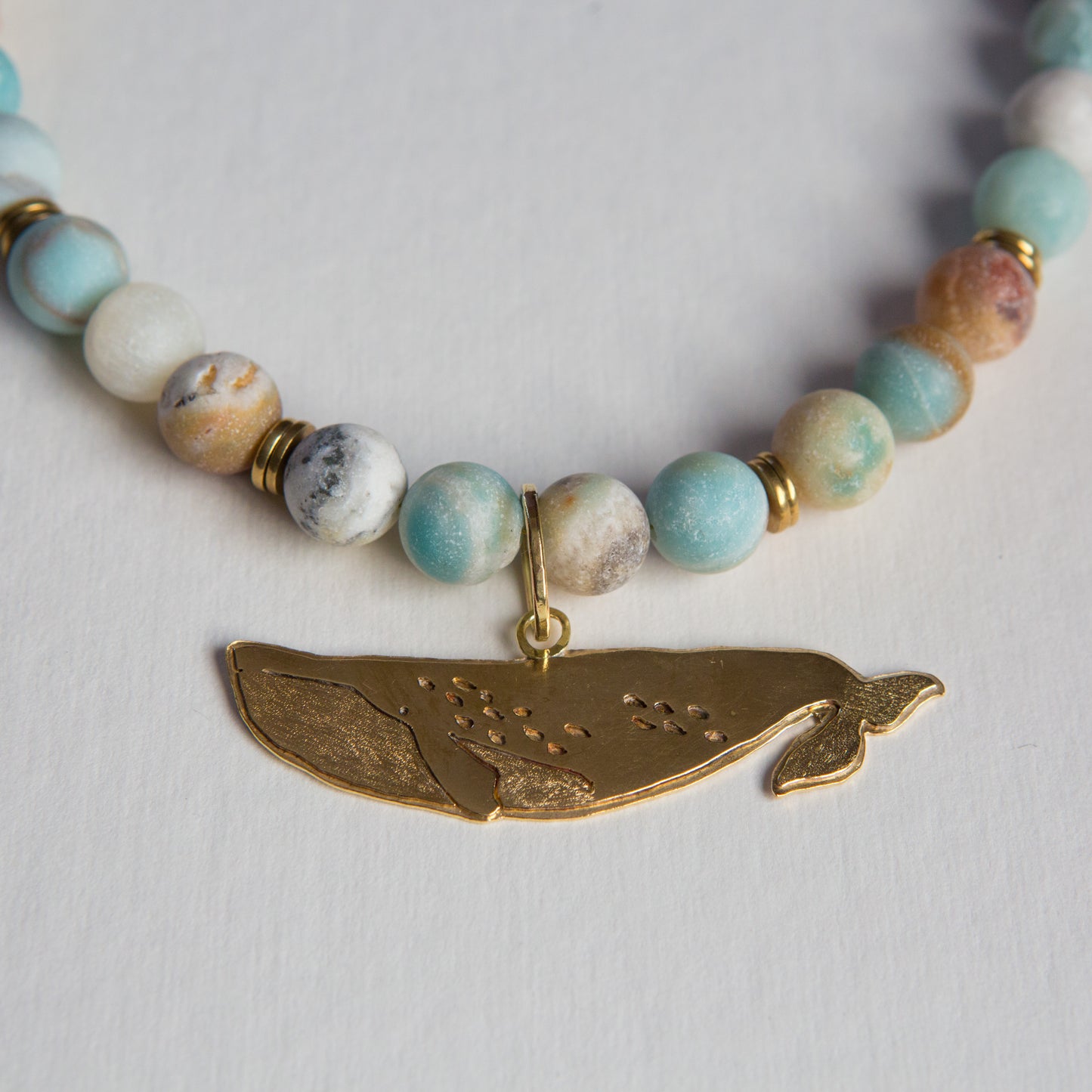 Collar Ballena Jorobada Amazonita