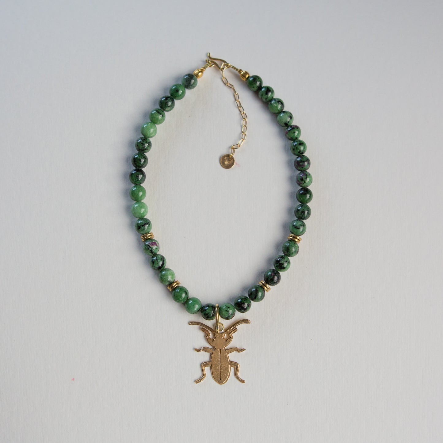 Collar Peorro Zoisita Rubi