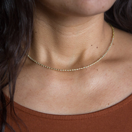 Collar Constelación Circonita Champagne