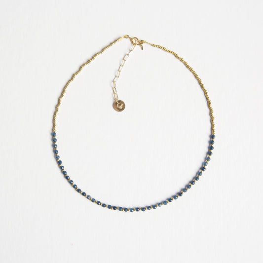 Collar Constelación Ágata Azul Marino
