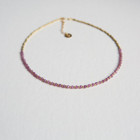 Collar Constelación Ágata Lavanda Oscuro