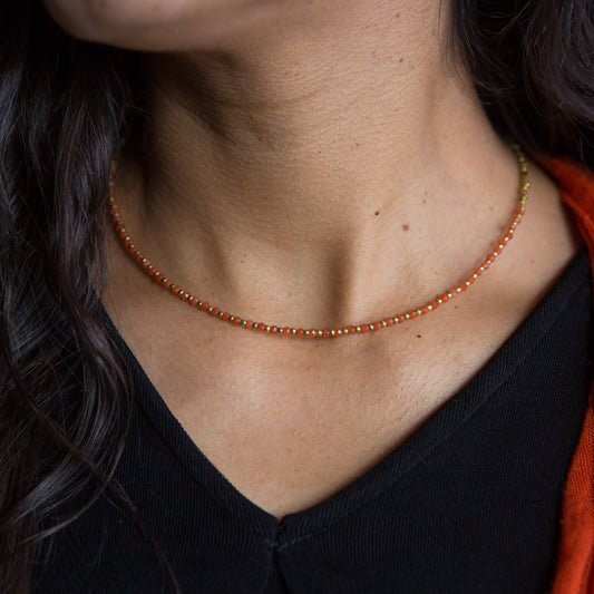 Collar Constelación Ágata Naranja