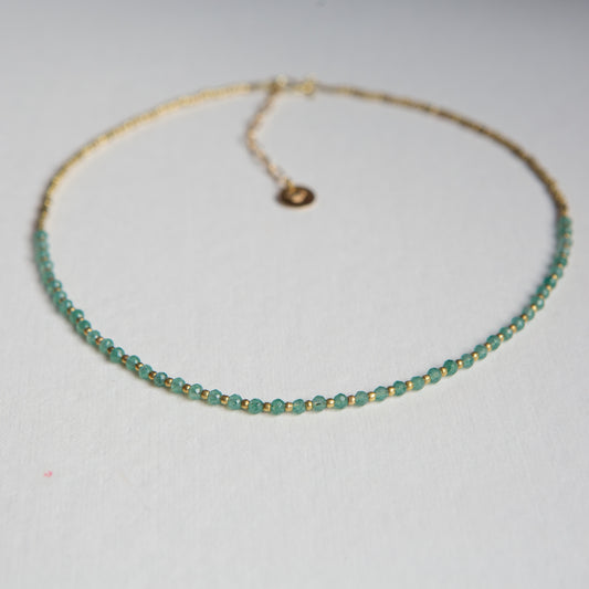 Collar Constelación Ágata Verde Agua