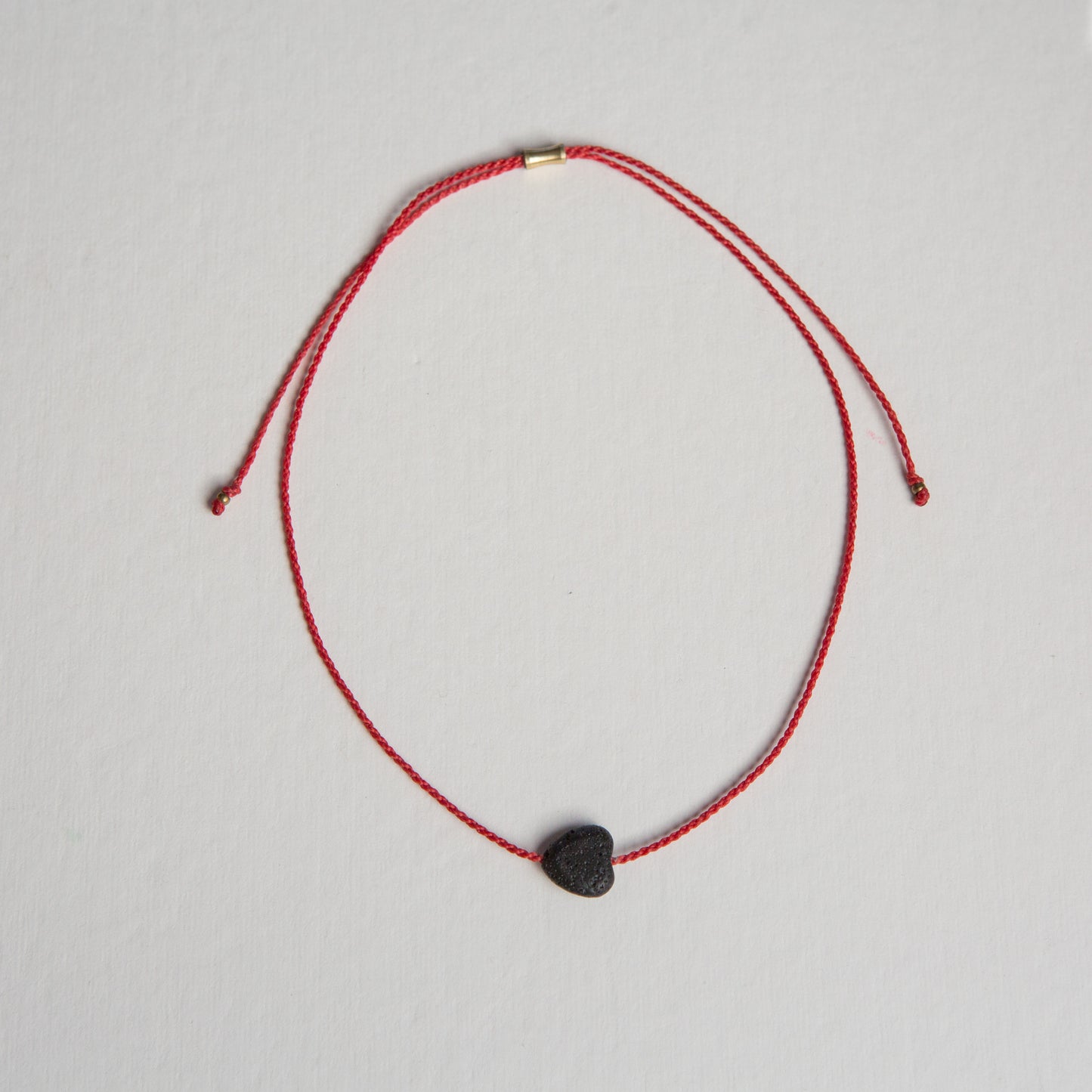 Collar Corazón Piedra Volcánica