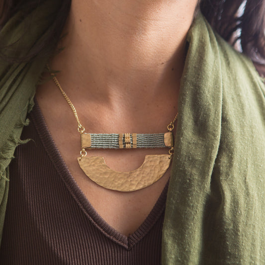 Collar Cleopatra Verde Agua