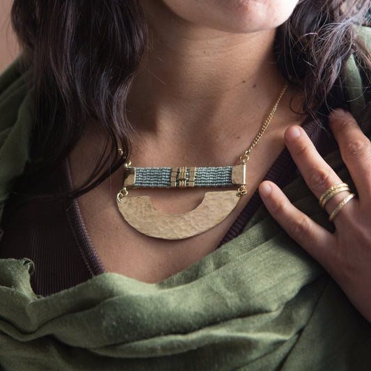 Collar Cleopatra Verde Agua