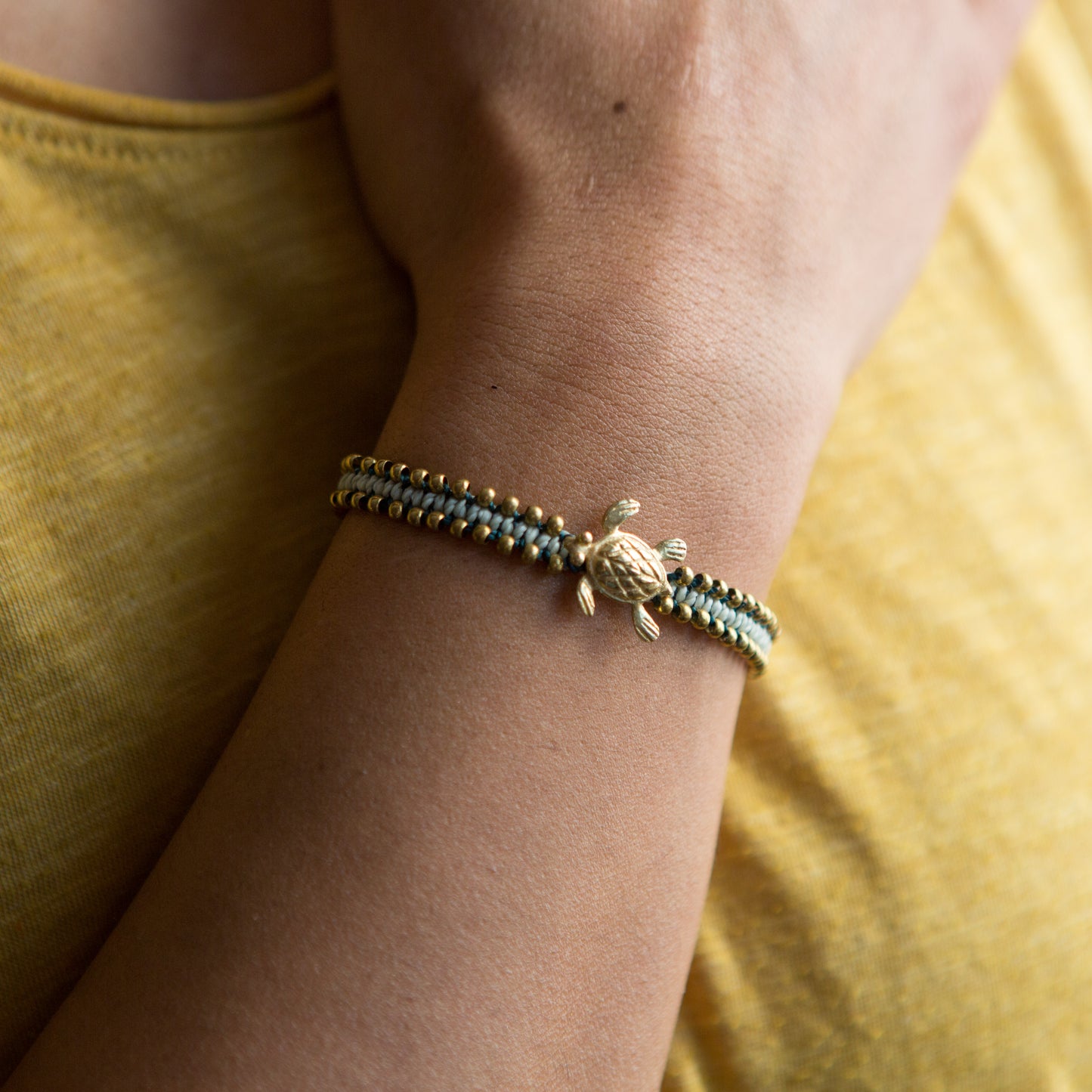 Pulsera Animal Precolombino Tortuga Verde Bosque
