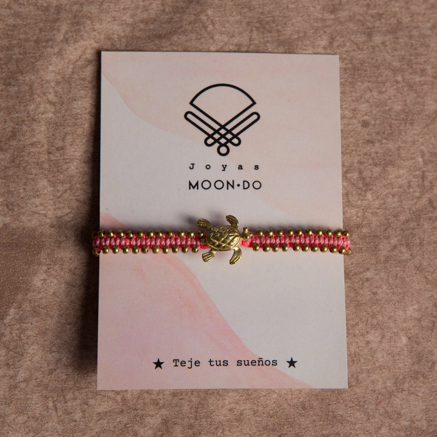 Pulsera Animal Precolombino Tortuga Fucsia