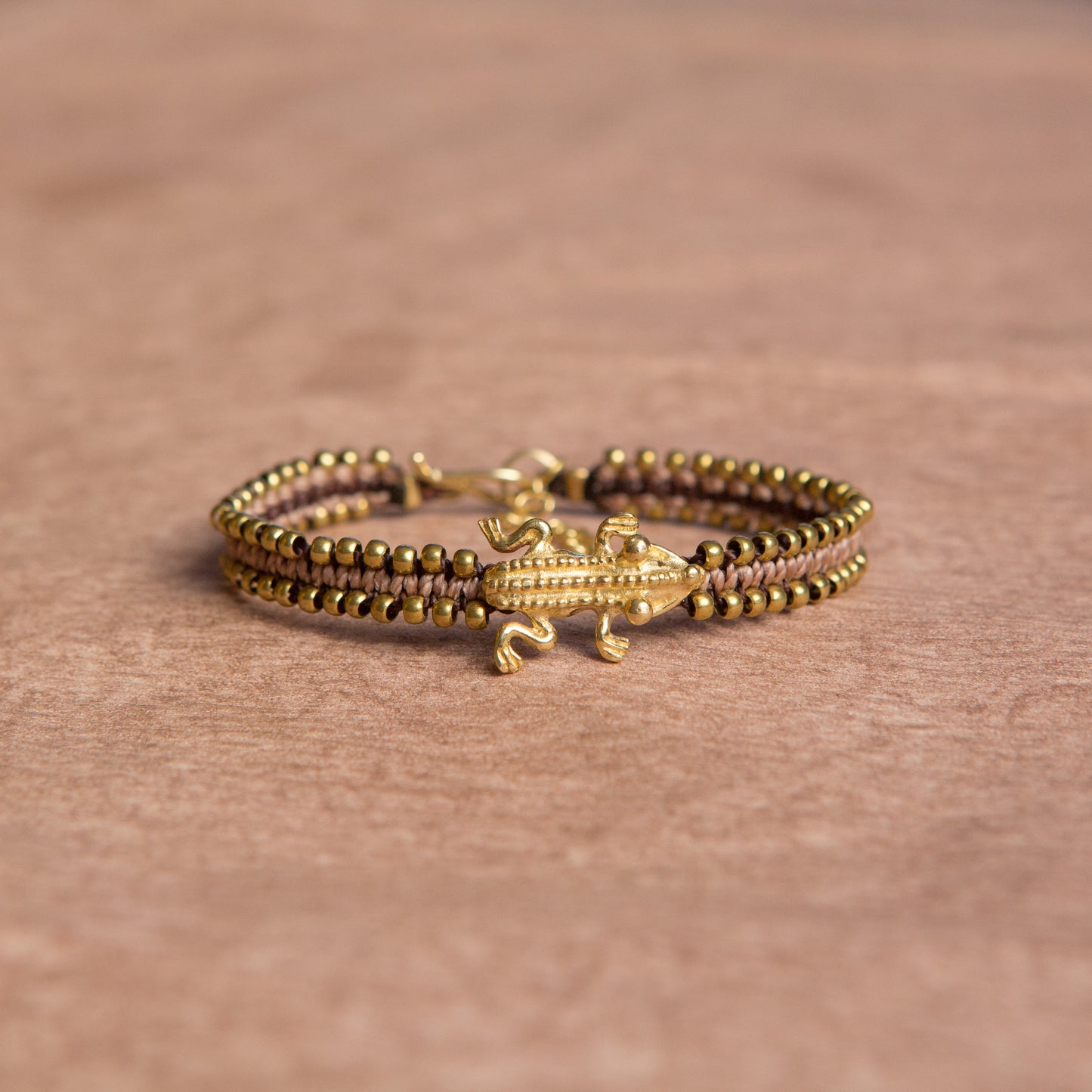 Pulsera Animal Precolombino Anfibio Café