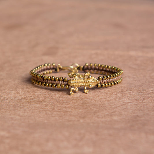 Pulsera Animal Precolombino Anfibio Café