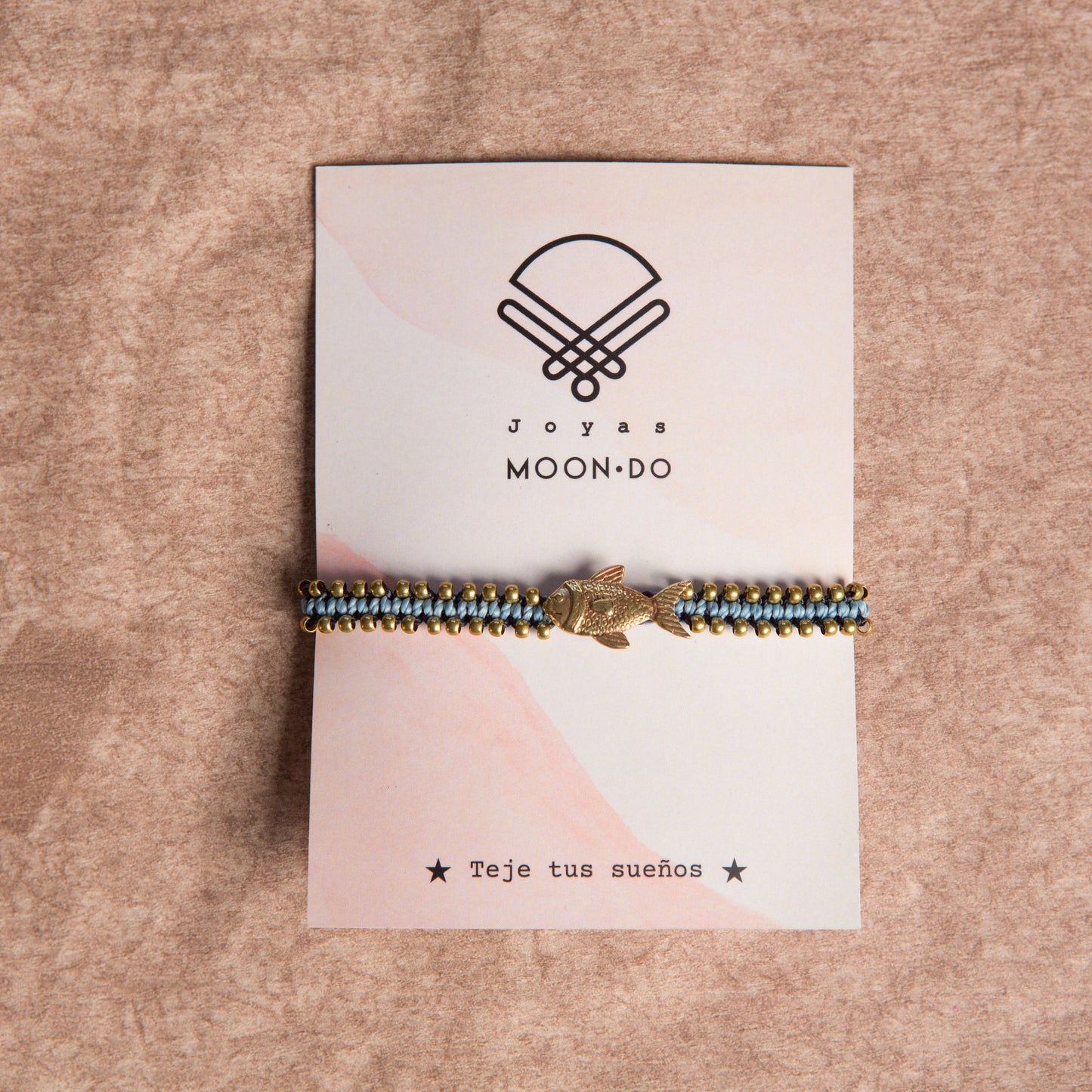 Pulsera Animal Precolombino Pez Azul/celeste