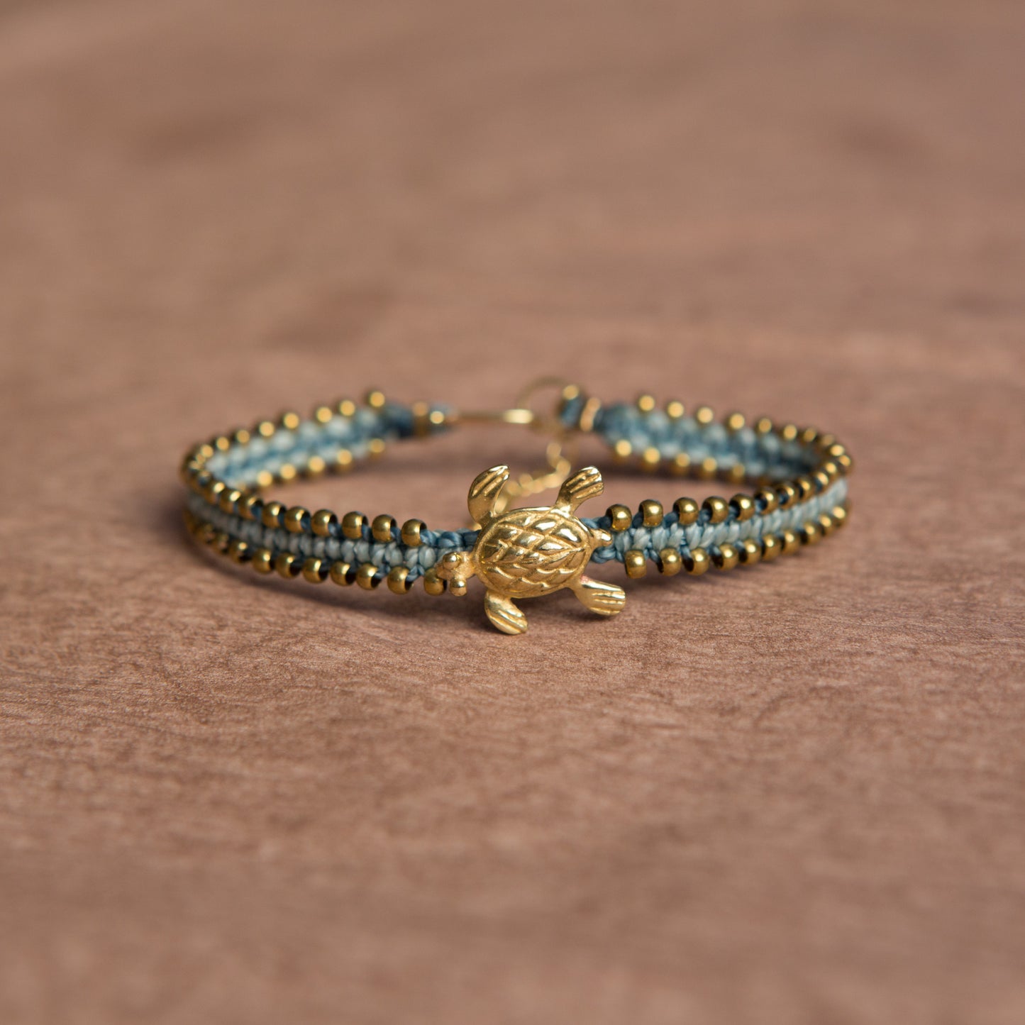 Pulsera Animal Precolombino Tortuga Verde Agua