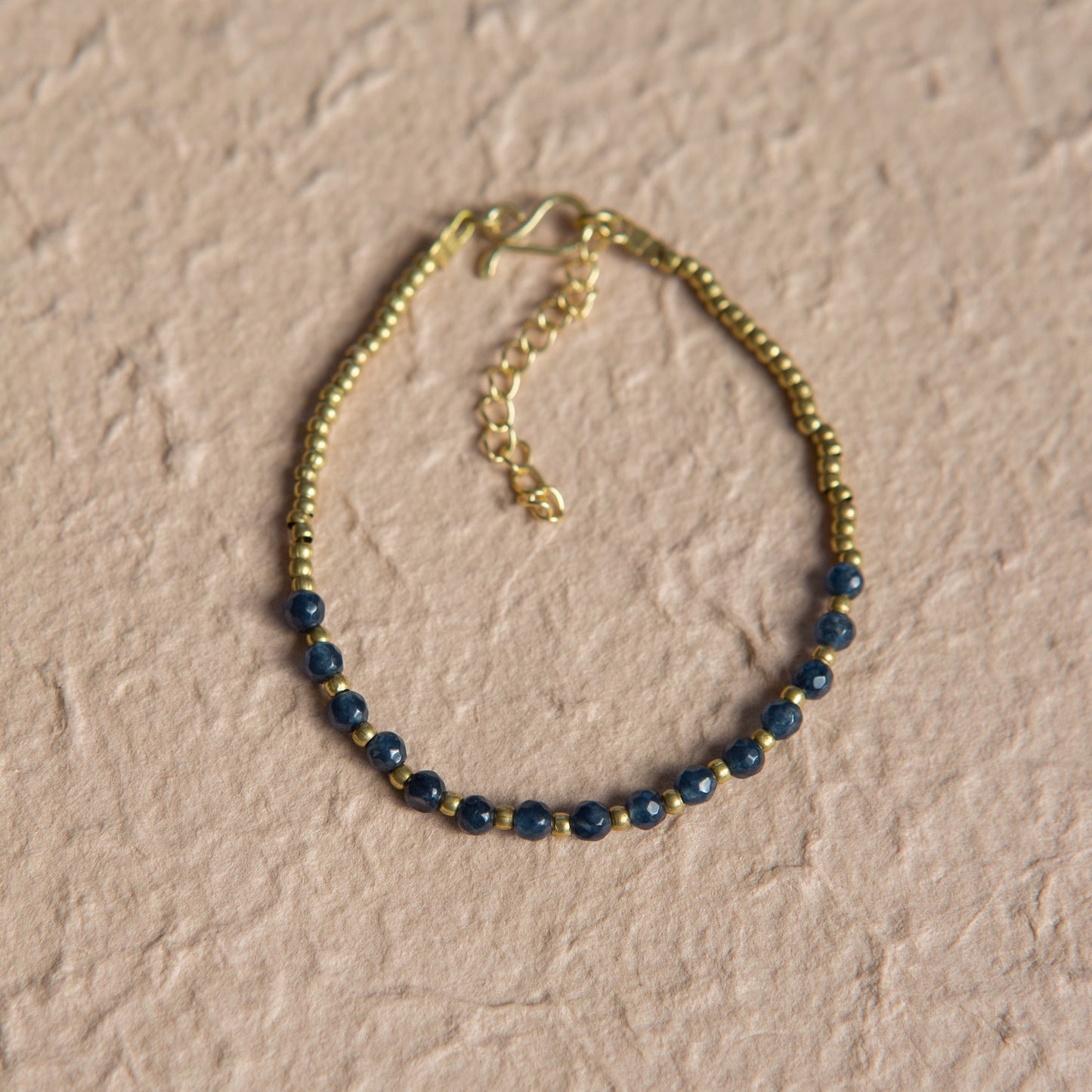 Pulsera Constelación Ágata Azul Marino