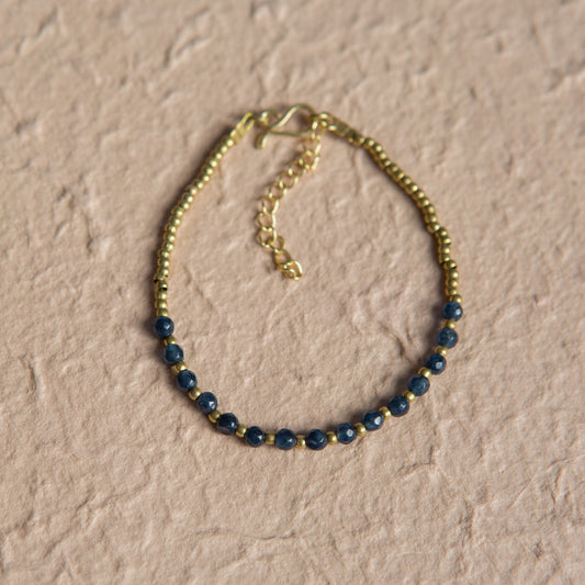 Pulsera Constelación Ágata Azul Marino