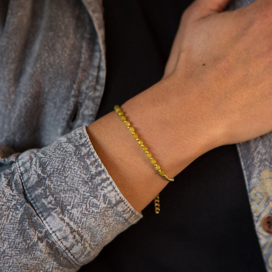 Pulsera Constelación Ágata Mostaza