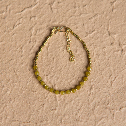 Pulsera Constelación Ágata Mostaza