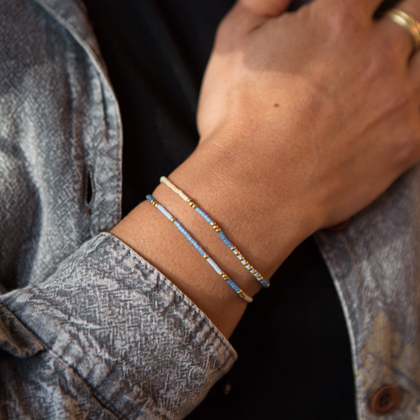 Pulsera Pack Miyuki Celeste