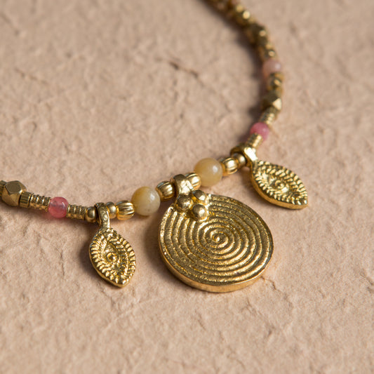 Collar Hindú Dijes Rosa