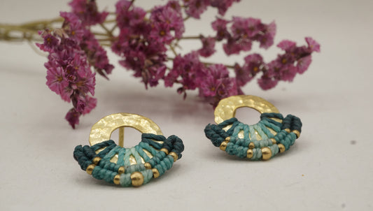 Aro Mini Argolla Bronce Verde Mar
