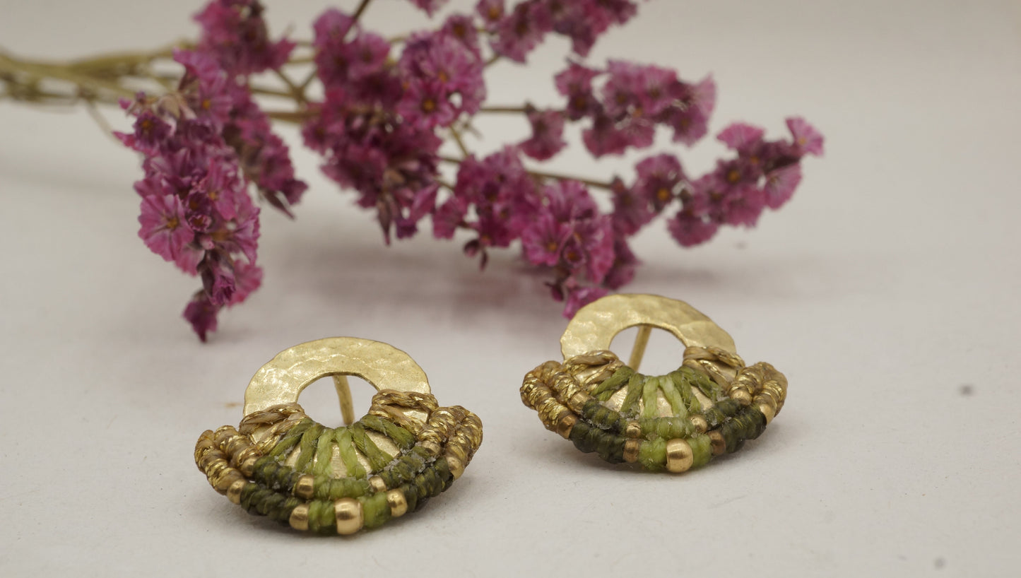 Aro Mini Argolla Bronce Oro Verde